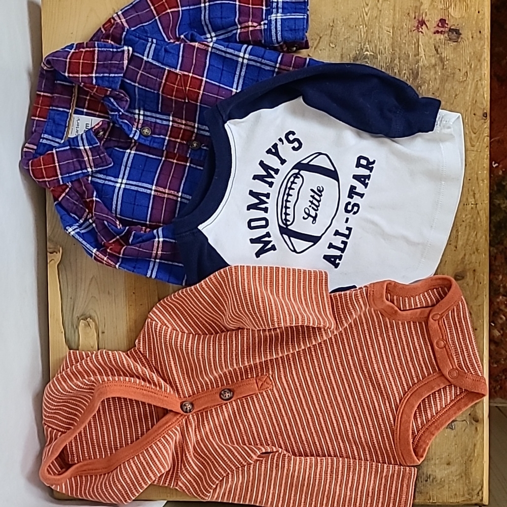 Carter's 3m fleece, bodysuit hoodie and long sleeve
